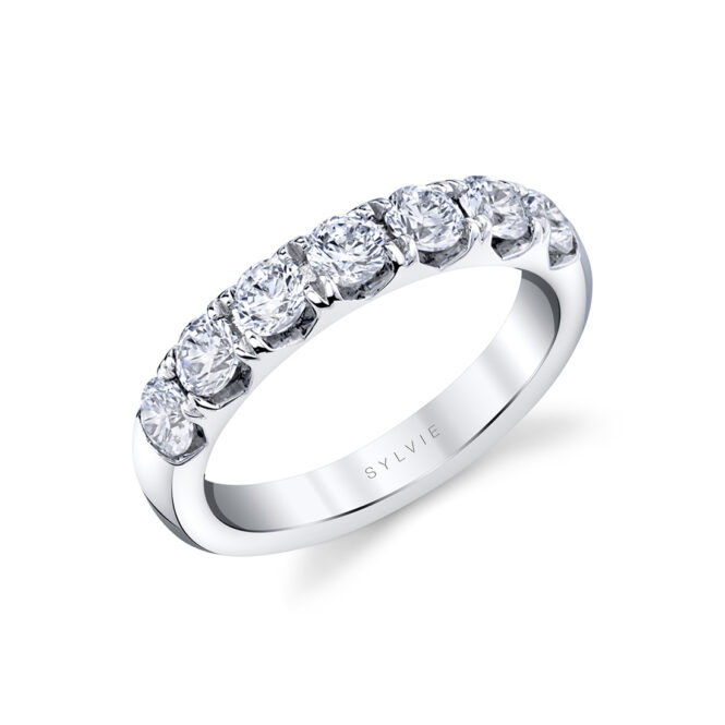 rose gold thick classic diamond wedding ring