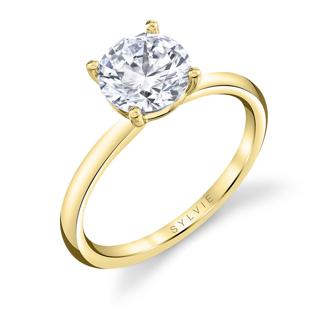 Round Cut Solitaire Engagement Ring - Blake - Sylvie Jewelry