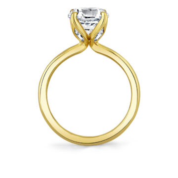 Yellow Gold Tulira Solitaire Marquise Petal Prong Engagement Ring - Chrys