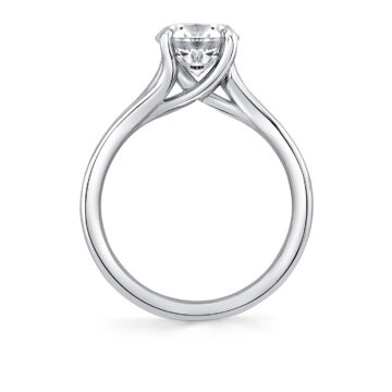White Gold Tulira Solitaire Vine Engagement Ring - Acacia