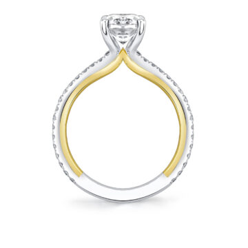Yellow Gold Iconelle Two Tone Engagement Ring - Audrey