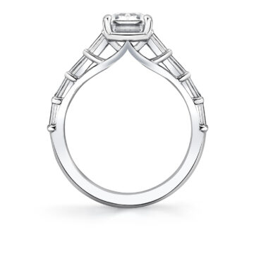 White Gold Iconelle Baguette Engagement Ring - Gwen