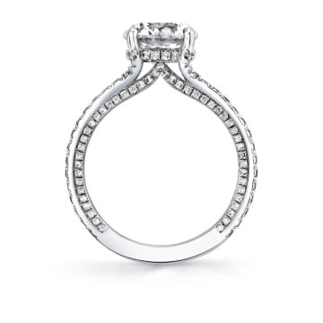 White Gold Iconelle Hidden Halo Engagement Ring - Giana