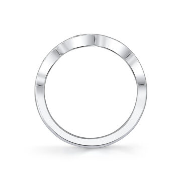 White Gold Tulira Leaf Diamond Wedding Ring