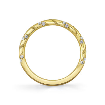 Yellow Gold Tulira Twist Diamond Wedding Ring - Delphine