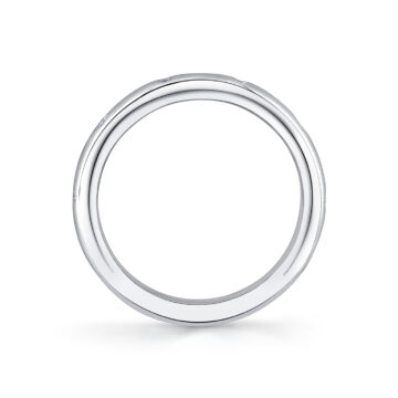 White Gold Iconelle Flush Set Princess Wedding Ring - Elizabeth