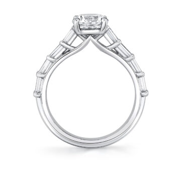 White Gold Iconelle Baguette Engagement Ring - Frida