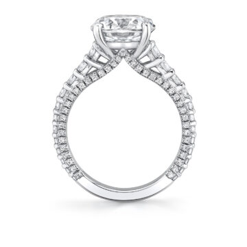 White Gold Iconelle Graduated Diamond Engagement Ring - Adira