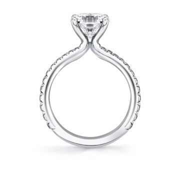 White Gold Iconelle Tapered Engagement Ring - Blaire