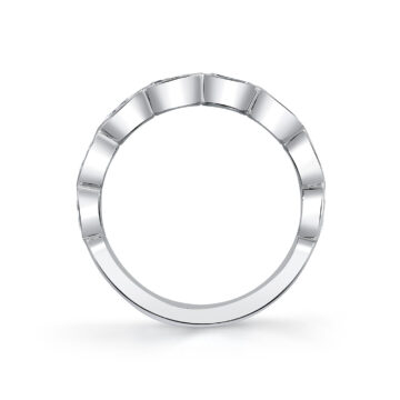 White Gold Marquise Cut Bezel Wedding Ring
