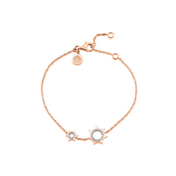 Yellow Gold Solaz Spaced Sun Diamond Bracelet