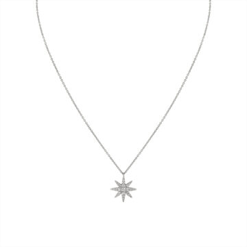 White Gold Solaz Sun Diamond Necklace