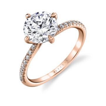 White Gold Tulira Compass Set Vine Engagement Ring - Kai