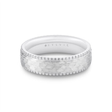 White Gold/Yellow Gold Heritage Two Tone Brushed Men’s Band - Anthony
