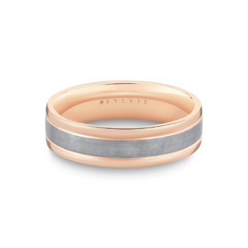Grey Gold/Rose Gold Heritage Two Tone Men’s Band with Brushed Grey Gold - Luis