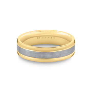 Grey Gold/Rose Gold Heritage Two Tone Men’s Band with Brushed Grey Gold - Luis
