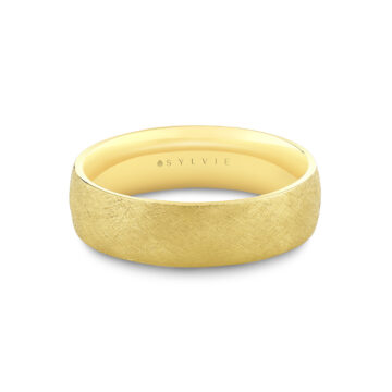 Yellow Gold Heritage Matte Ice Men’s Band - Levi