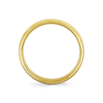 Yellow Gold Heritage Matte Ice Men’s Band - Levi