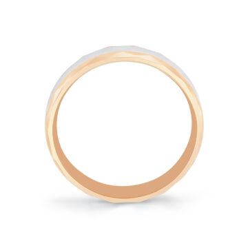 Rose Gold Fluted Shell Two Tone Men’s Band - Yves