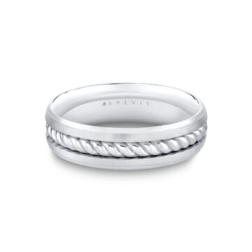 Yellow Gold Heritage Brushed Rope Men’s Band - Harrison