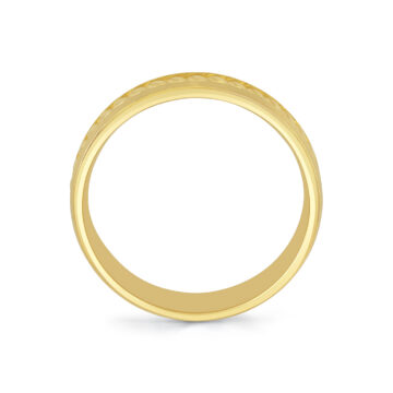 Yellow Gold Heritage Brushed Rope Men’s Band - Harrison