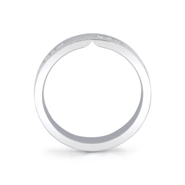 White Gold Legacy Brushed Diamond Men’s Band - Milo