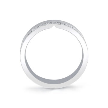 White Gold Legacy Brushed Diamond Men’s Band - Ryder