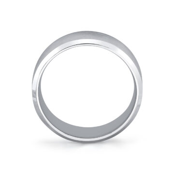 White Gold Heritage Classic Brushed Men’s Band - Atlas