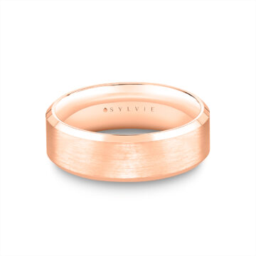 White Gold Heritage Classic Brushed Men’s Band - Atlas