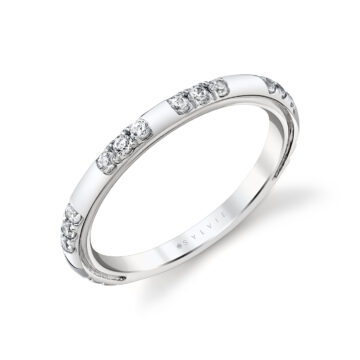 White Gold/Yellow Gold Iconelle Two Tone Prong Set Diamond Wedding Ring - Zelda