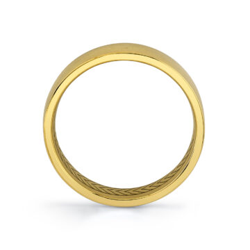 Yellow Gold Shell Apex Polished Men’s Band - Tate