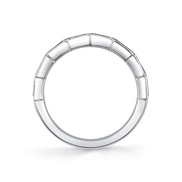 White Gold Baguette Bezel Wedding Ring