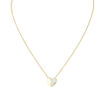 Yellow Gold Éternelle Scattered Diamond Heart Necklace