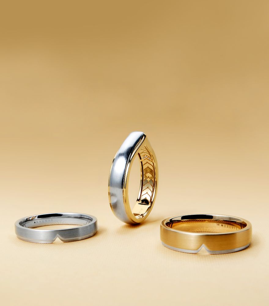 men's polished wedding band - mobile