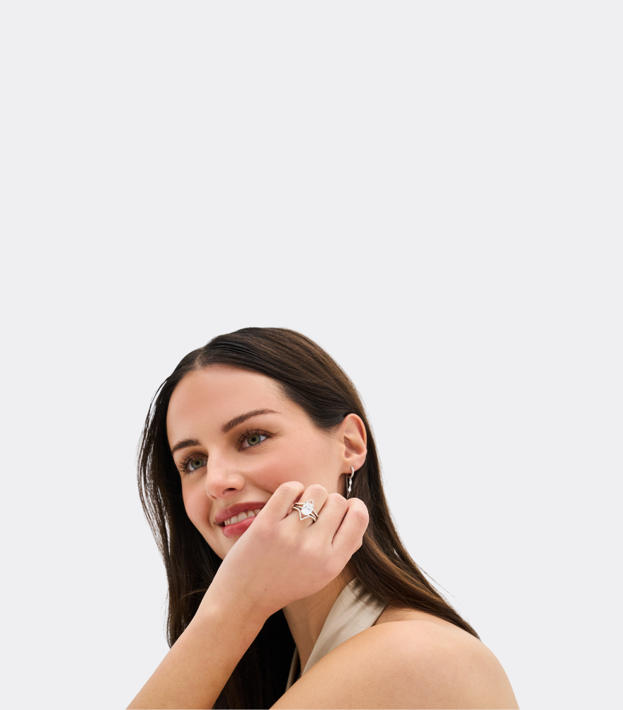 White Gold Engagement Rings (Mobile)