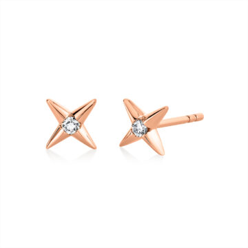 Yellow Gold Solaz Diamond Stud Earrings