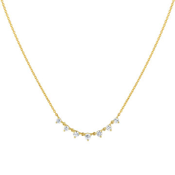 Yellow Gold Éternelle Graduated Diamond Droplet Necklace