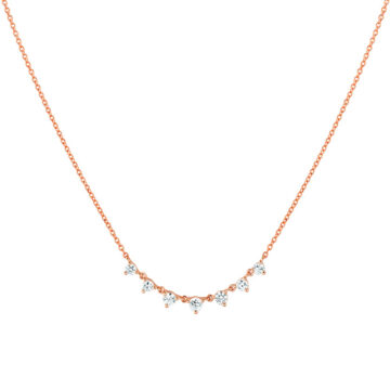 Yellow Gold Éternelle Graduated Diamond Droplet Necklace