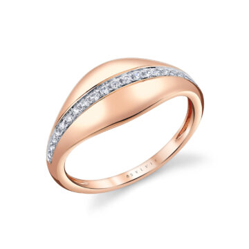 White Gold/Yellow Gold Auravie Two Tone Channel Diamond Ring