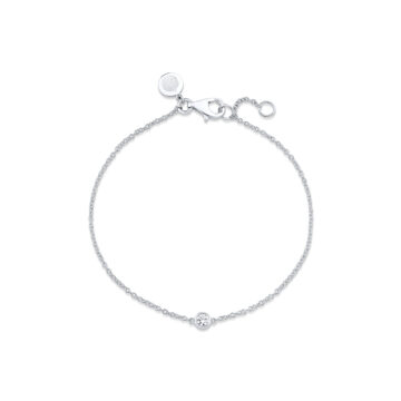 Yellow Gold Round Bezel Diamond Bracelet