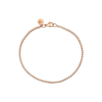 Yellow Gold Round Bezel Diamonds Bracelet