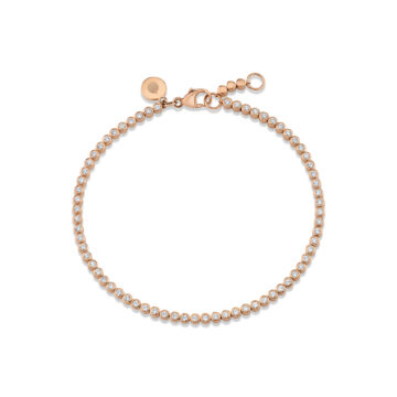 Yellow Gold Round Bezel Diamonds Bracelet