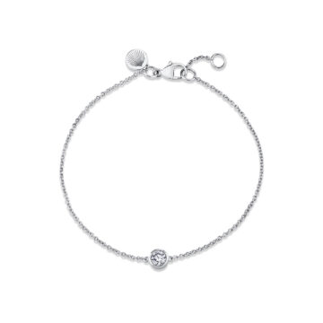 Yellow Gold Round Bezel Diamond Bracelet