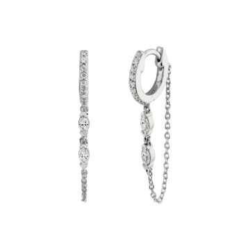 yellow gold chain earrings