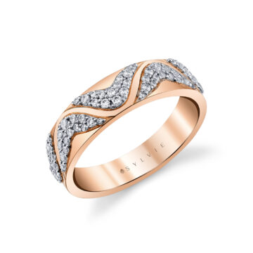 White Gold/Yellow Gold Auravie Two Tone Diamond Wedding Ring