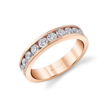 Yellow Gold Channel Set Diamond Wedding Ring