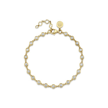 Yellow Gold Éternelle Bezel Round Diamond Bracelet