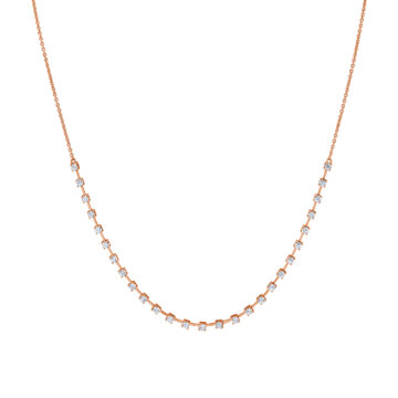 Yellow Gold Éternelle Spaced Diamond Necklace