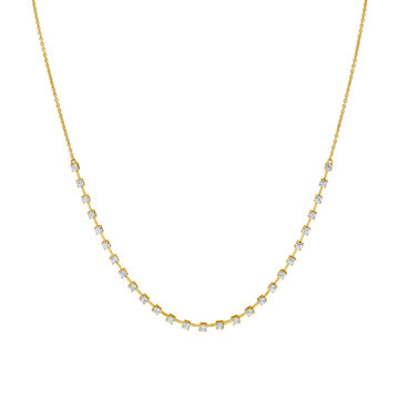 Yellow Gold Éternelle Spaced Diamond Necklace