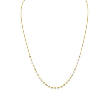 Yellow Gold Éternelle Spaced Diamond Necklace